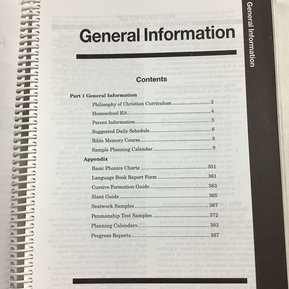 Abeka  3rd Grade Homeschool Language Arts 3 Lesson Plans Spiral Bound Book Manua - Picture 5 of 13